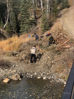 Work on other side of bridge